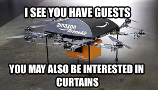 Illustration for article titled Las mejores bromas de Internet sobre los drones-repartidores de Amazon
